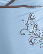 Chloey | Top Bodycon Blu da Donna con Scollo a V