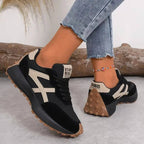 Annabeth | Sneakers da donna con suola spessa e motivo a contrasto