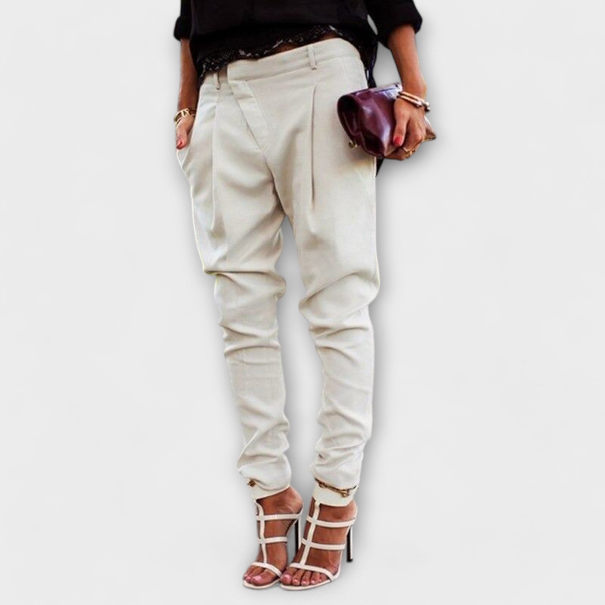 Serena | Pantaloni Donna Vita Alta Slim Eleganti