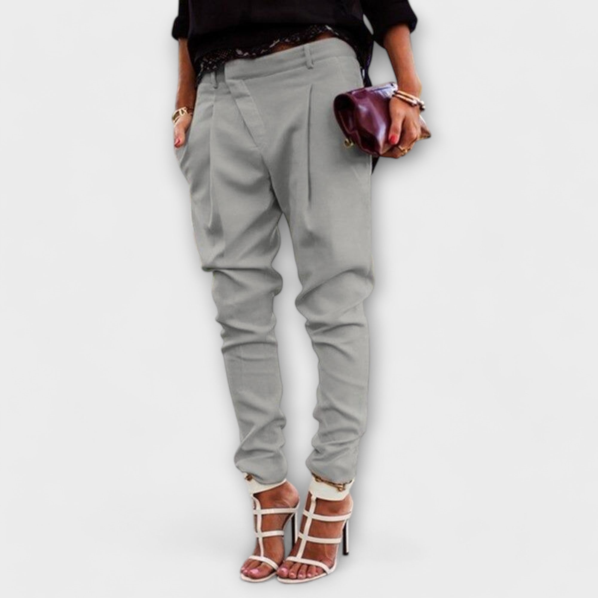 Serena | Women's High-Waisted Tapered Elegant Pants