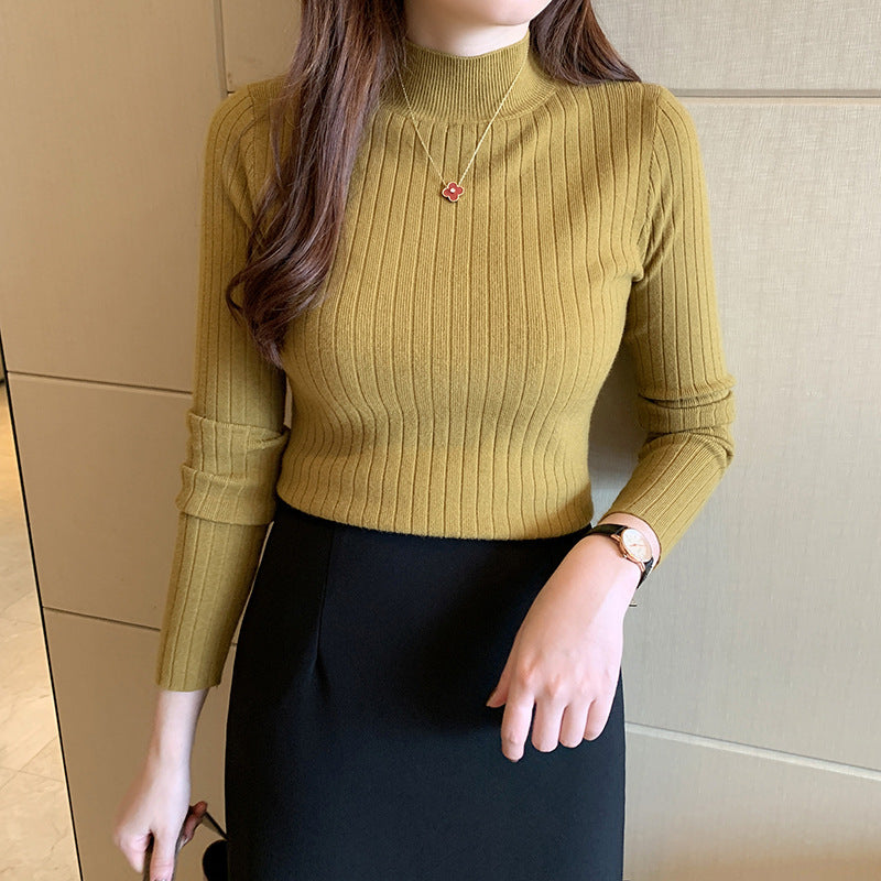 Elvara | Women's Fitted Ribbed Turtleneck Sweater