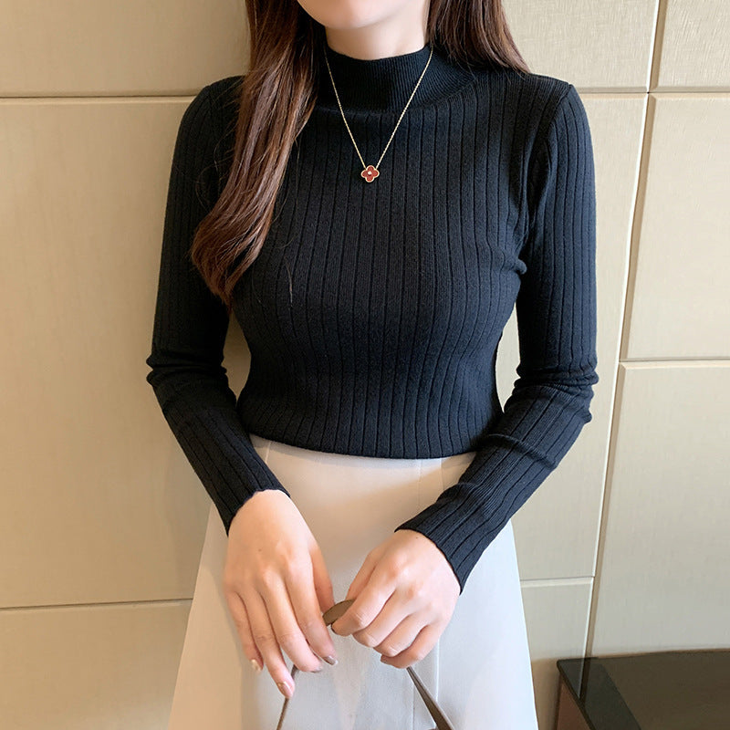 Elvara | Women's Fitted Ribbed Turtleneck Sweater