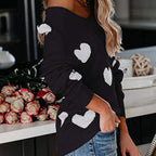 Amorelle | Maglione da donna con motivo a cuori, casual e accogliente