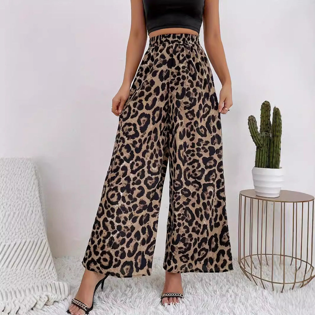 Rozita | Pantaloni Larghi Donna con Stampa Maculata Casual