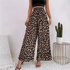 Rozita | Pantaloni Larghi Donna con Stampa Maculata Casual