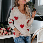 Amorelle | Maglione da donna con motivo a cuori, casual e accogliente