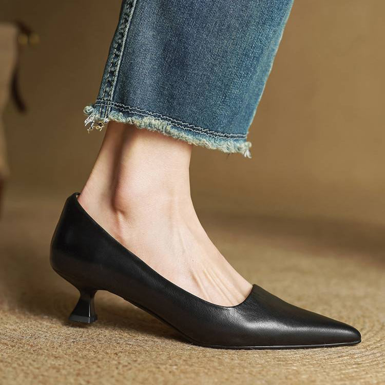 Elena | Eleganti décolleté con tacco basso e punta a punta