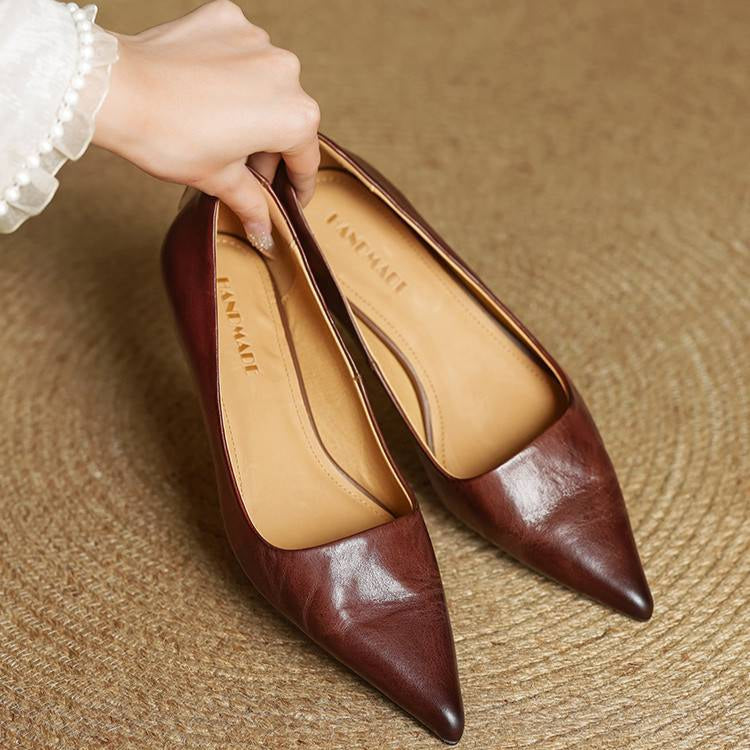 Elena | Eleganti décolleté con tacco basso e punta a punta