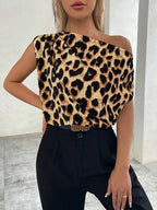 Zafloria | Top Incrociato da Donna con Motivo Animalier