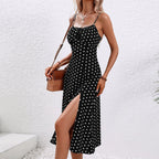 Lorvessa | Abito Midi Donna a Pois con Spacco