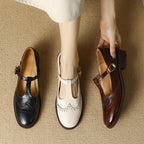 Calviera | Scarpe classiche da donna Mary Jane con cinturino a T e fibbia