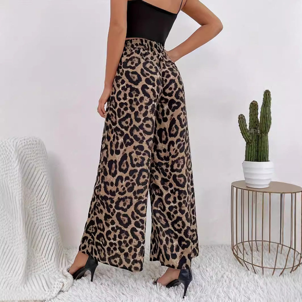 Rozita | Pantaloni Larghi Donna con Stampa Maculata Casual