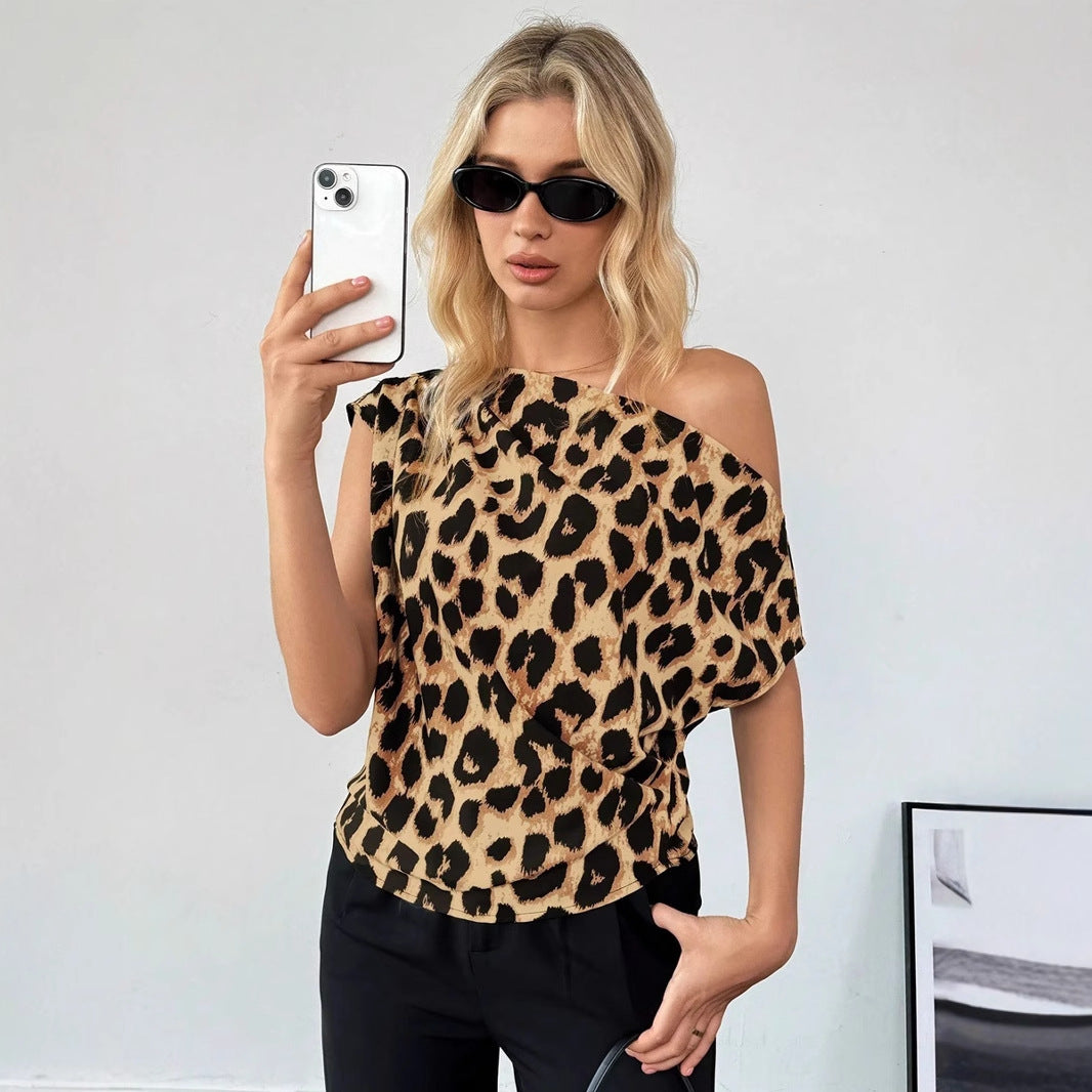 Zafloria | Top Incrociato da Donna con Motivo Animalier