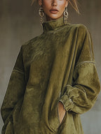 Seraphina | Abito Oversize Donna con Frange e Collo Alto
