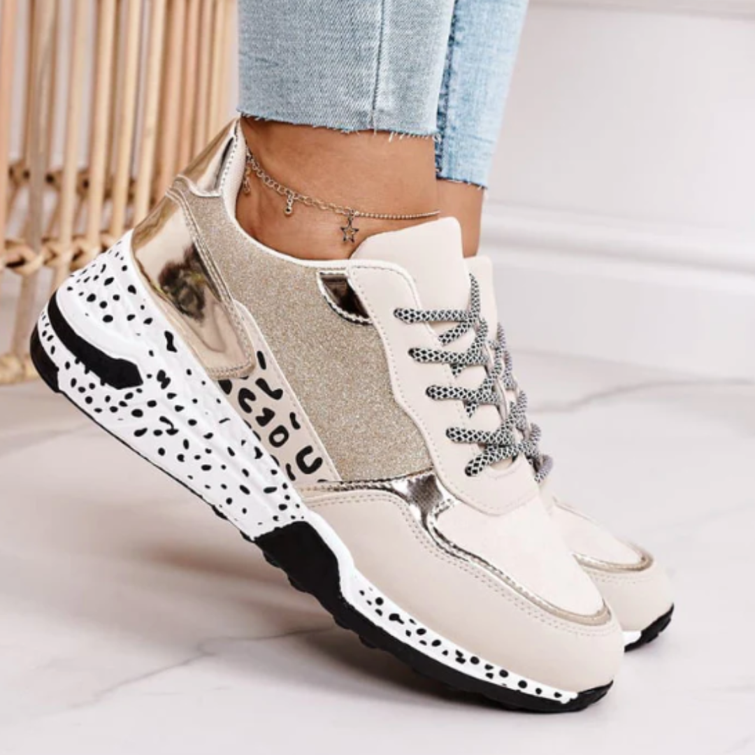 Velissy | Sneakers casual da donna con accenti argento