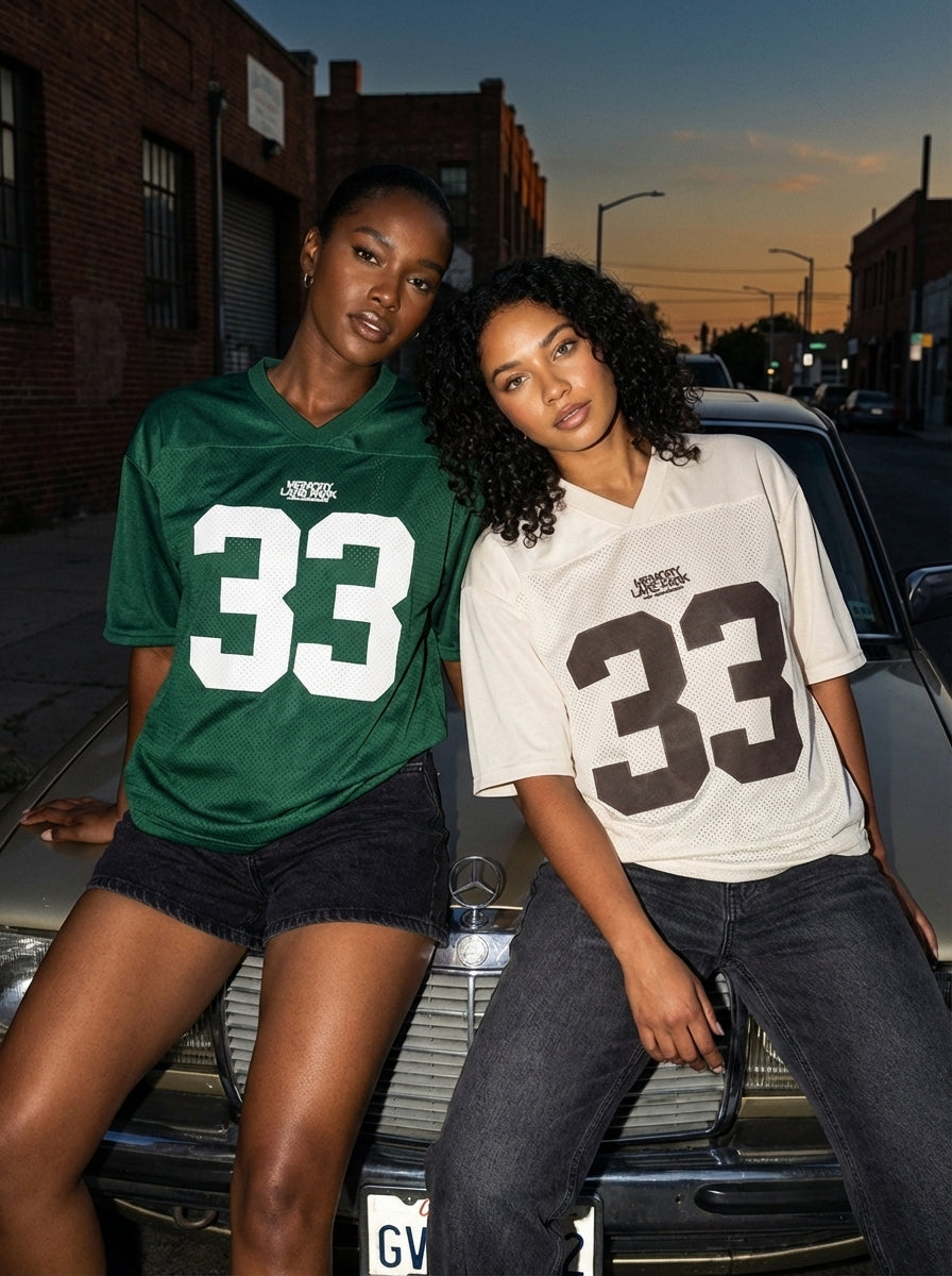 Lena | Women's Oversize Jersey T-Shirt with Sports Number
