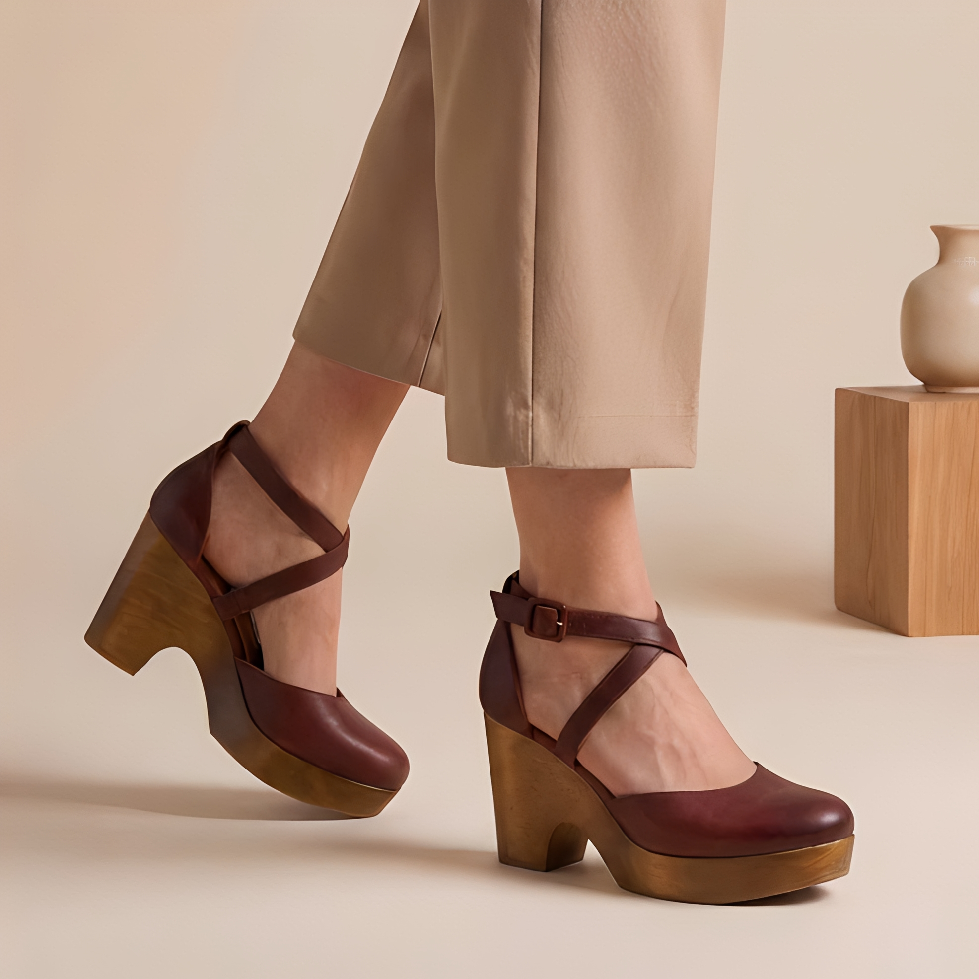 Vantelle | Women's Elegant Platform Sandals with Strap