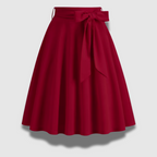 Rosella | Damska Elegancka Spódnica Midi Z Kokardą W Talii