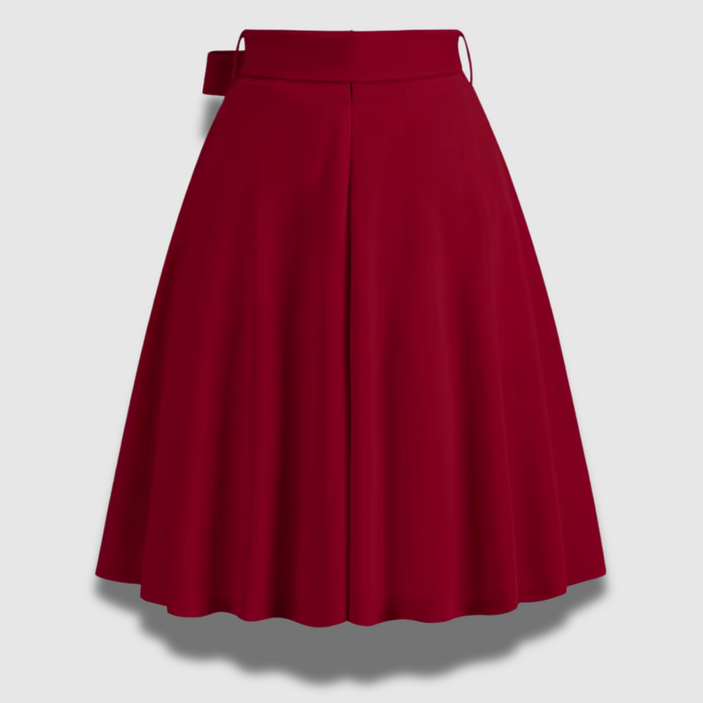 Rosella | Damska Elegancka Spódnica Midi Z Kokardą W Talii