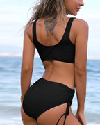 Mireya | Damskie Bikini z Wysokim Stanem i Regulacją Po Bokach