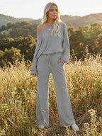 Anna | Set Donna Estate Girocollo Pantaloni Larghi