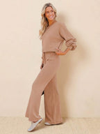 Anna | Set Donna Estate Girocollo Pantaloni Larghi