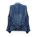 Denvara | Gilet Jeans Donna Casual Senza Maniche