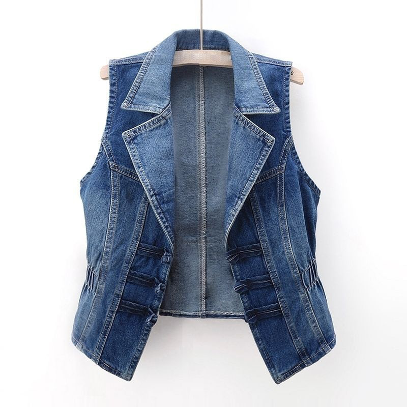 Denvara | Gilet Jeans Donna Casual Senza Maniche