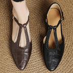 Aureline | Scarpe da donna Mary Jane vintage con cinturino intrecciato a T
