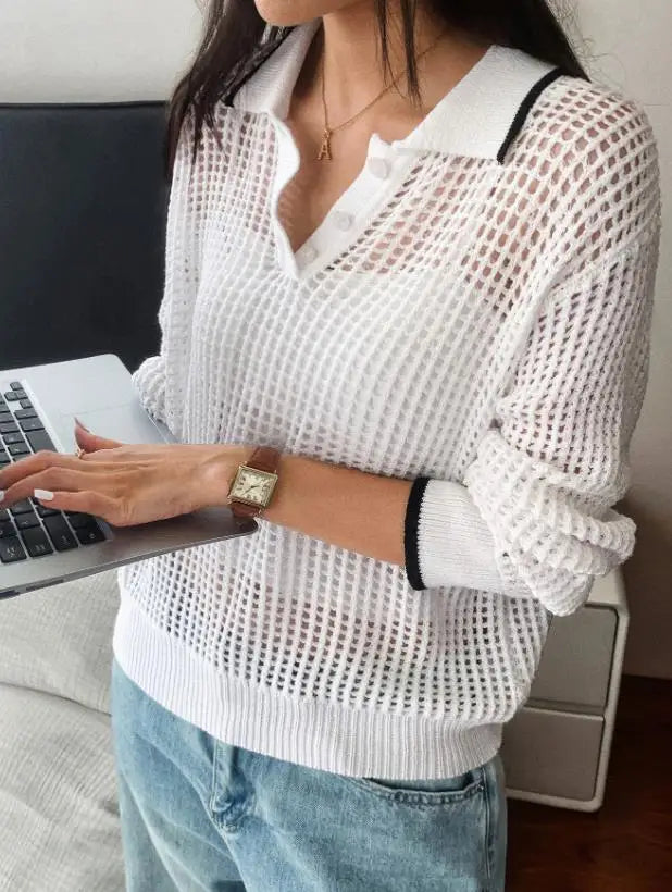 Luméa | Camicetta a Maglia Traforata da Donna