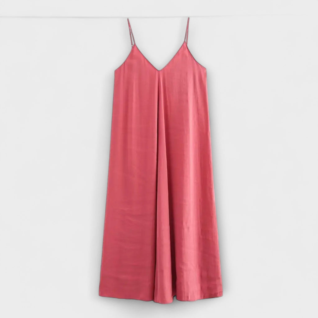 Chona | Abito Maxi Casual da Donna in Raso con Spalline