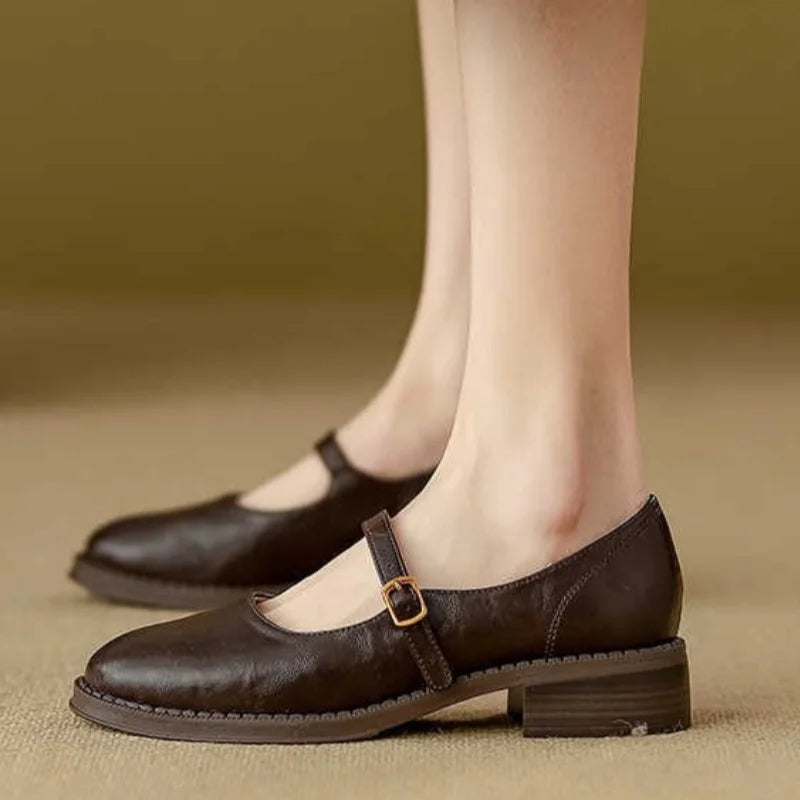 Velmira | Scarpe Mary Jane da donna con cinturino sottile e tacco basso
