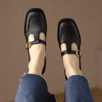 Loravia | Scarpe Mary Jane piatte da donna con fibbia per uso quotidiano