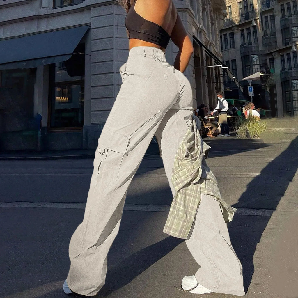 Torvella | Pantaloni Cargo Donna a Vita Alta Casual