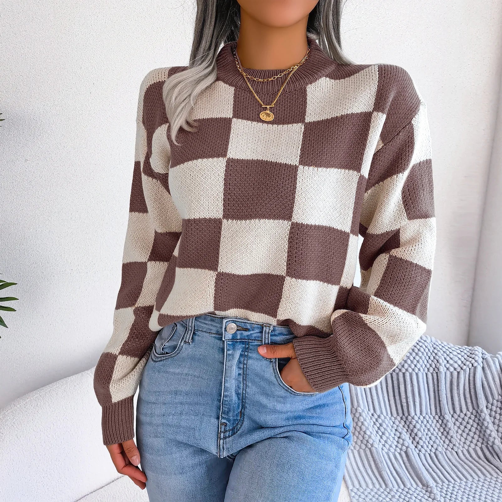 Savera | Women's Casual Plaid Sweater for Winter