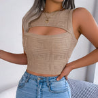 McKenna | Crop Top a Maglia da Donna con Tagli