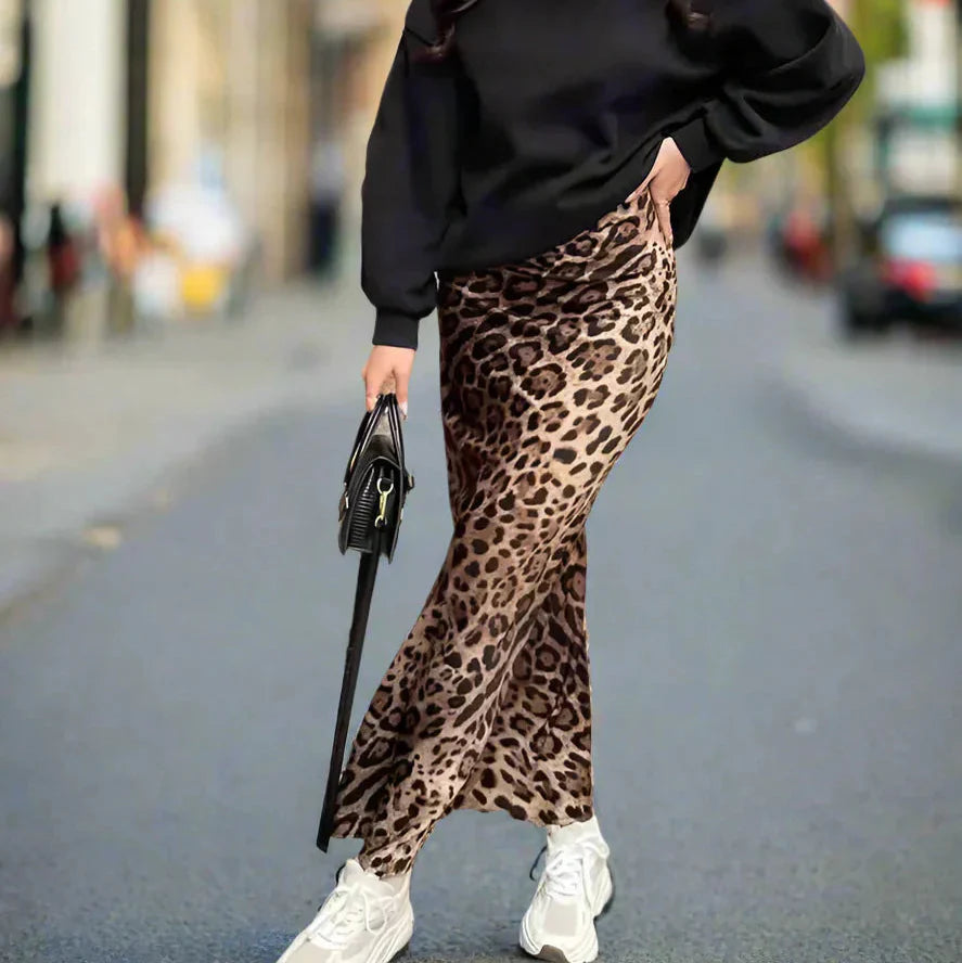 Soba | Gonna lunga da donna con stampa animalier