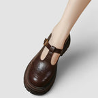 Marvella | Scarpe Donna con T-Bar e Zeppa Casual