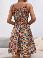 Vera | Abito Donna Floreale con Arricciature sulle Spalline
