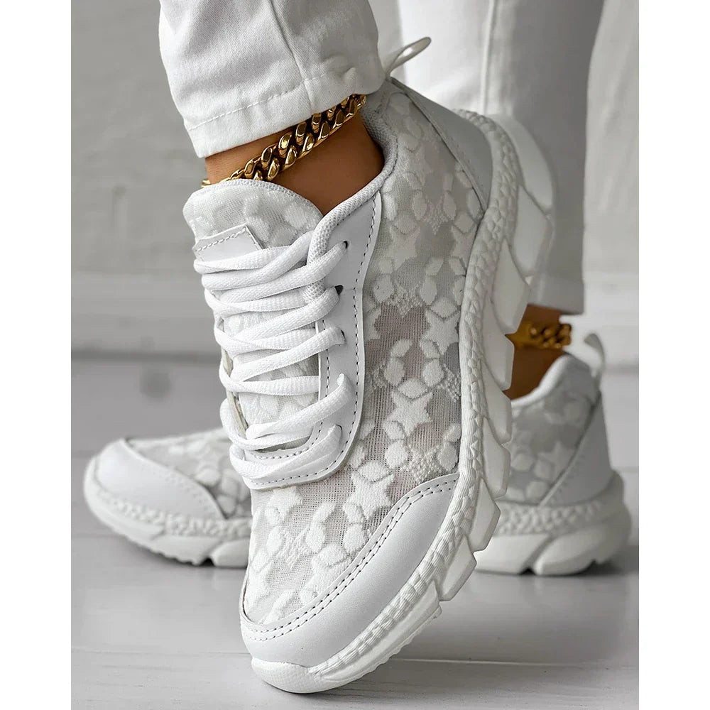 Rosavelle | Sneakers ortopediche da donna con inserti in pizzo