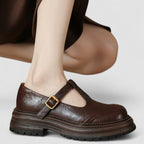 Marvella | Scarpe Donna con T-Bar e Zeppa Casual