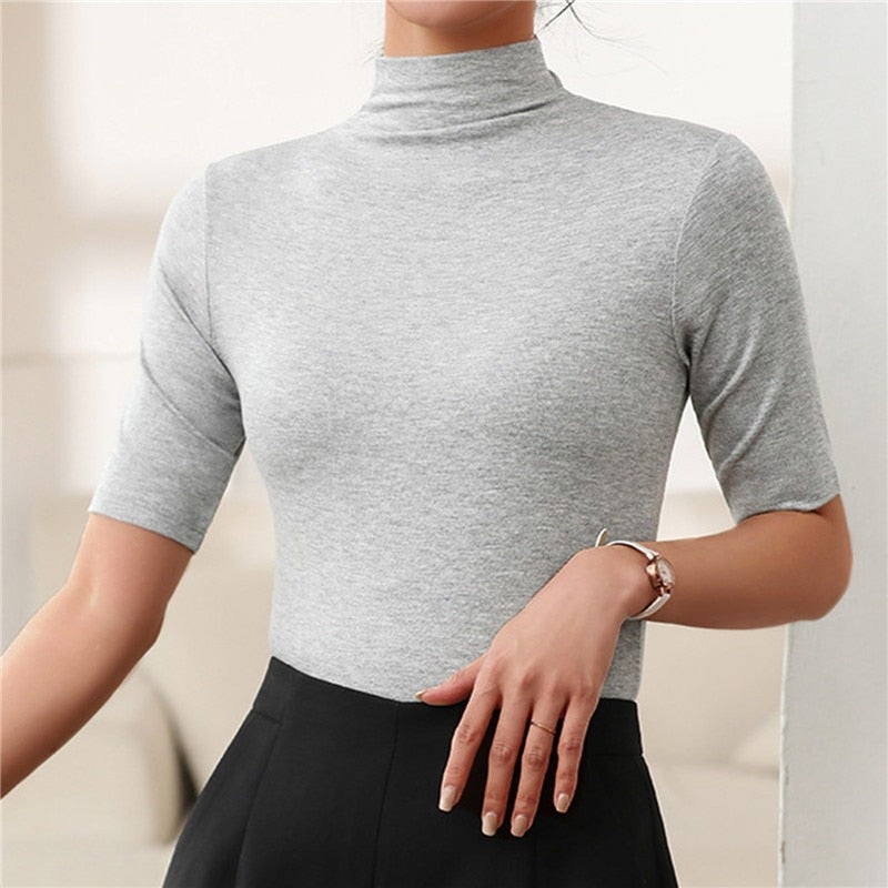 Norella | Women's Fitted Top with High Collar