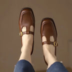 Loravia | Scarpe Mary Jane piatte da donna con fibbia per uso quotidiano