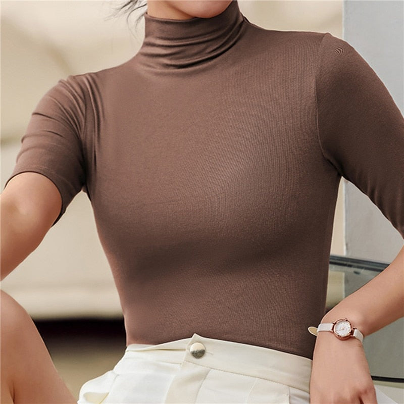 Norella | Women's Fitted Top with High Collar