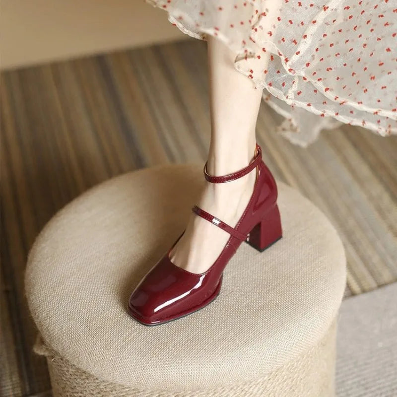 Ravelle | Damska Casual Okrągły Nosek Mary Jane Shoes Buty