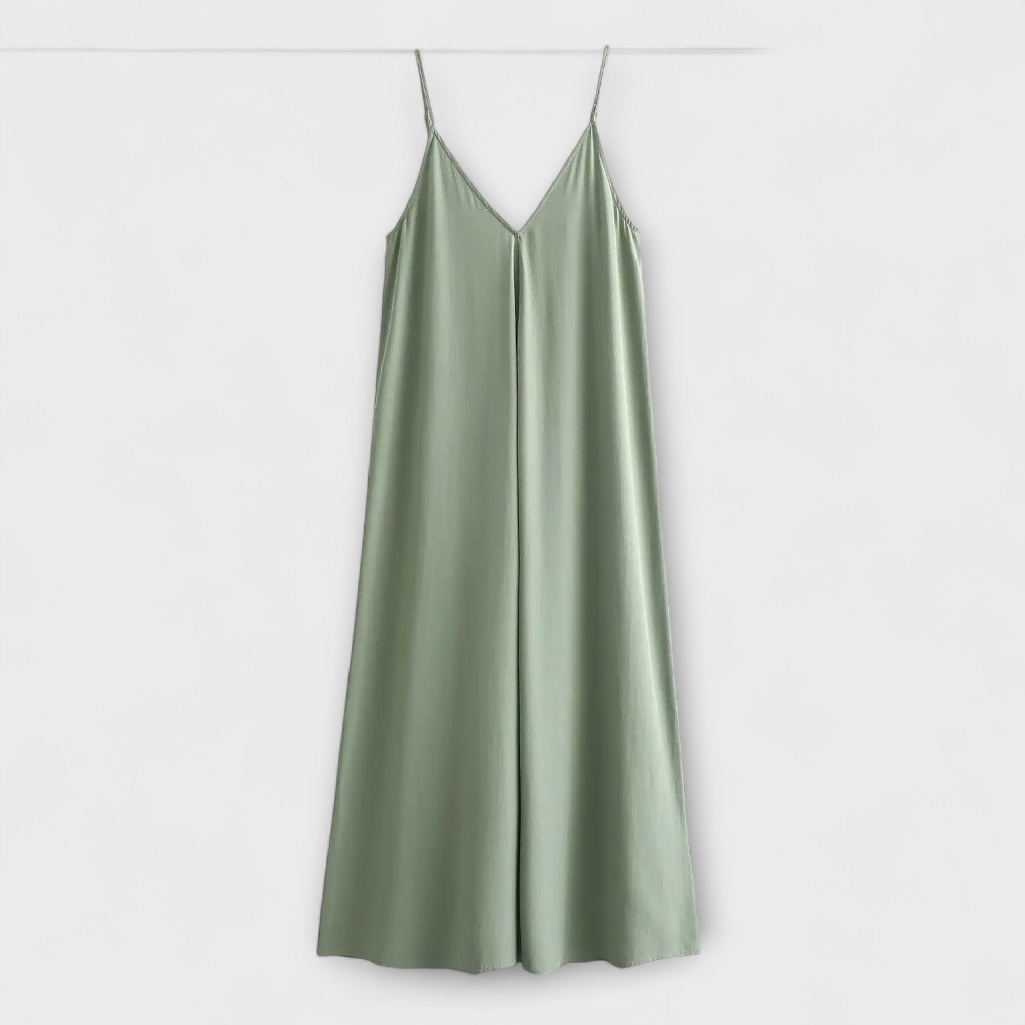 Chona | Abito Maxi Casual da Donna in Raso con Spalline
