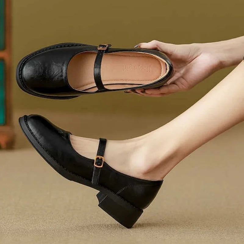 Velmira | Women's Mary Jane Shoes with Thin Strap and Low Heel