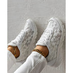Rosavelle | Sneakers ortopediche da donna con inserti in pizzo