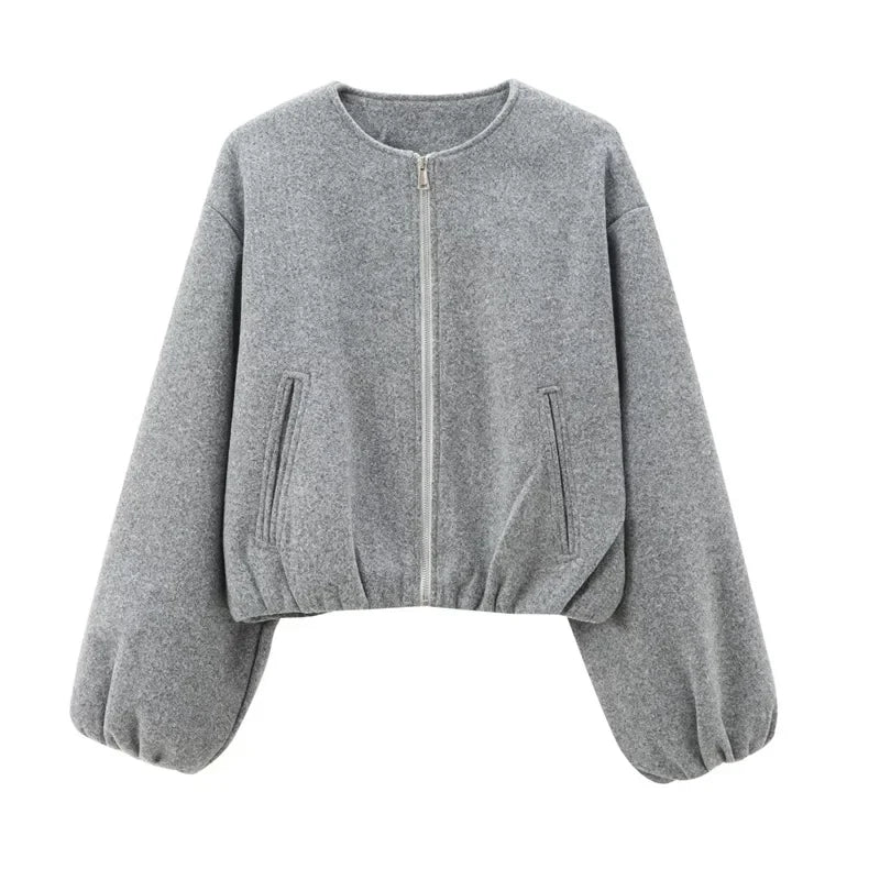 Novelle | Giacca Bomber Casual Donna Corta con Cerniera