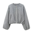 Novelle | Giacca Bomber Casual Donna Corta con Cerniera